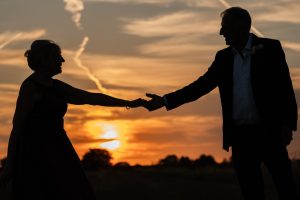 Creative silhouette portrait at sunset by GRG Photography in Lincolnshire