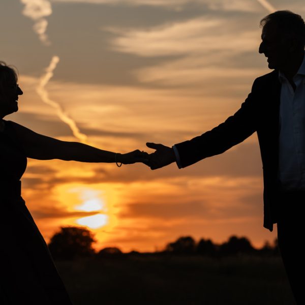 Creative silhouette portrait at sunset by GRG Photography in Lincolnshire