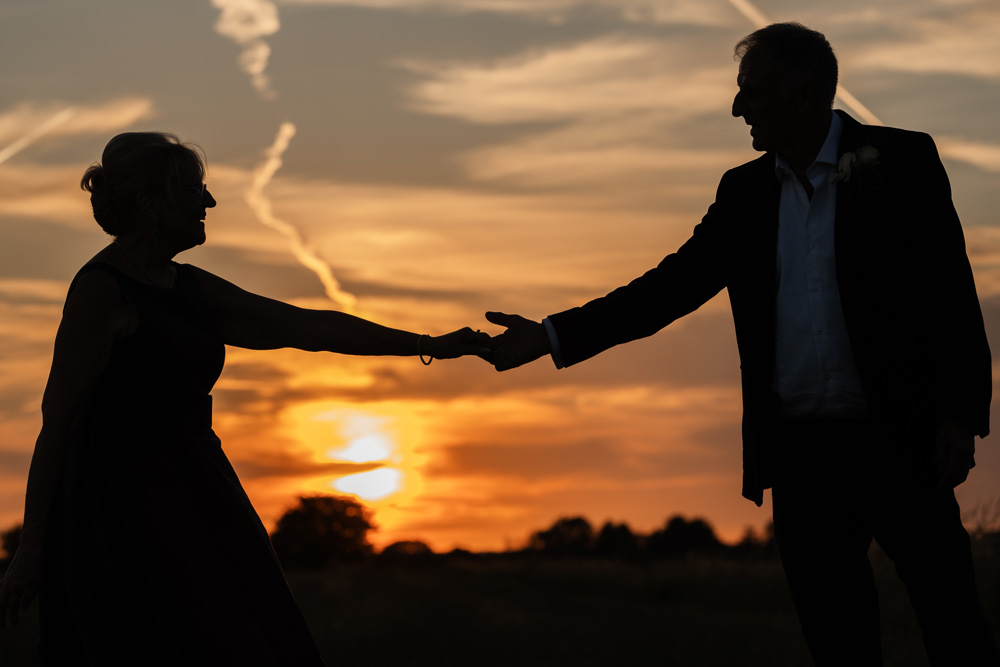 Creative silhouette portrait at sunset by GRG Photography in Lincolnshire